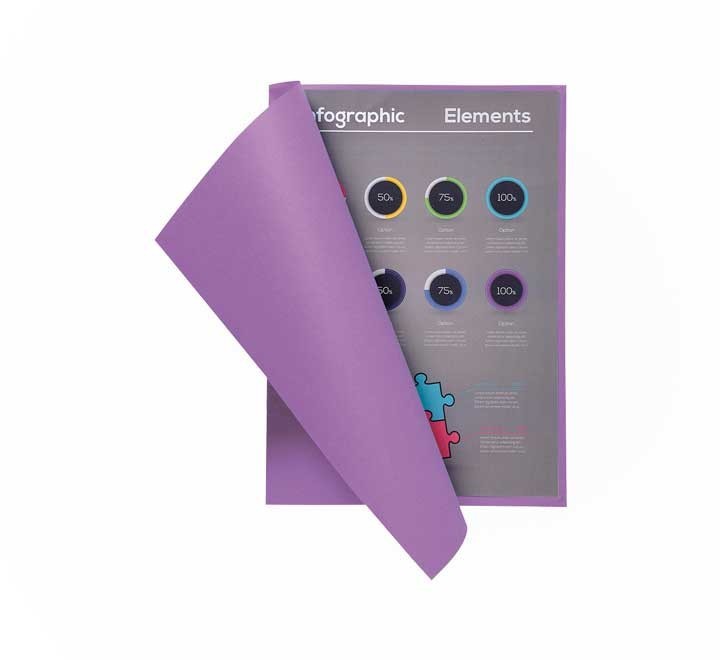 p. 100 subcarp. exacompta a4 flash 80gr lila