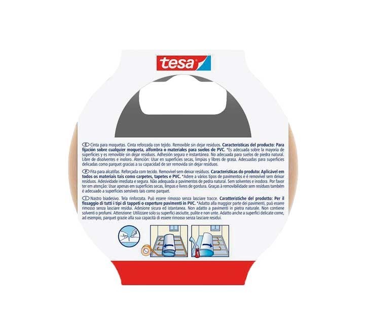 cinta adh. tesa removible moquetas 50mmx5m bl