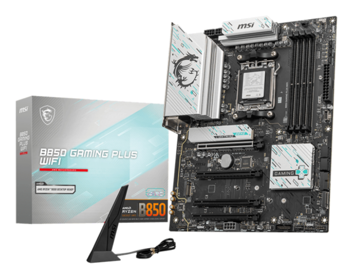 placa base msi b850 gaming plus wifi pci e x16 gen5, m.2 gen5