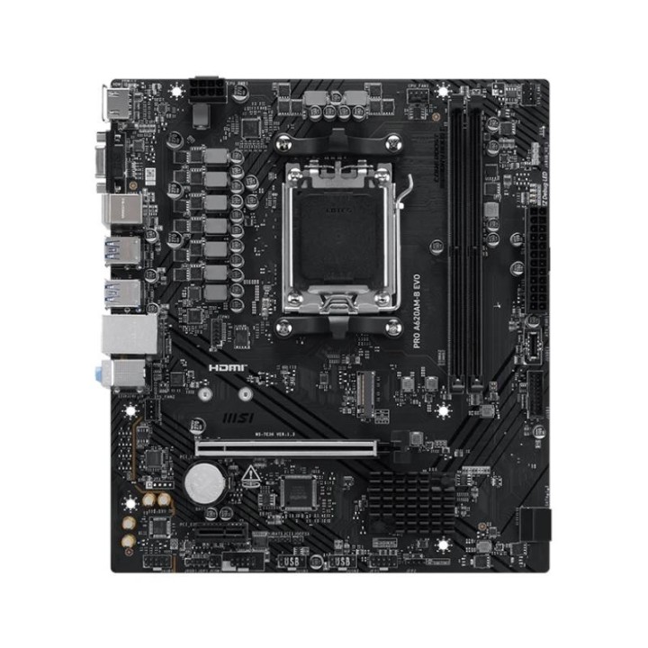 msi placa base pro a620am b evo matx am5