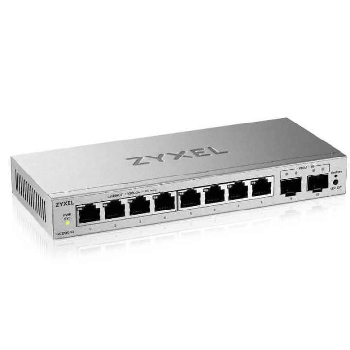 zyxel gs1200 10v3 switch 8xgbe 2xsfp