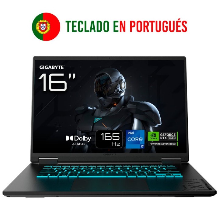 portatil gigabyte a16 cvhi3pt894sd i7 13620h  rtx5060 16gb 1tb 16" wuxga freedos