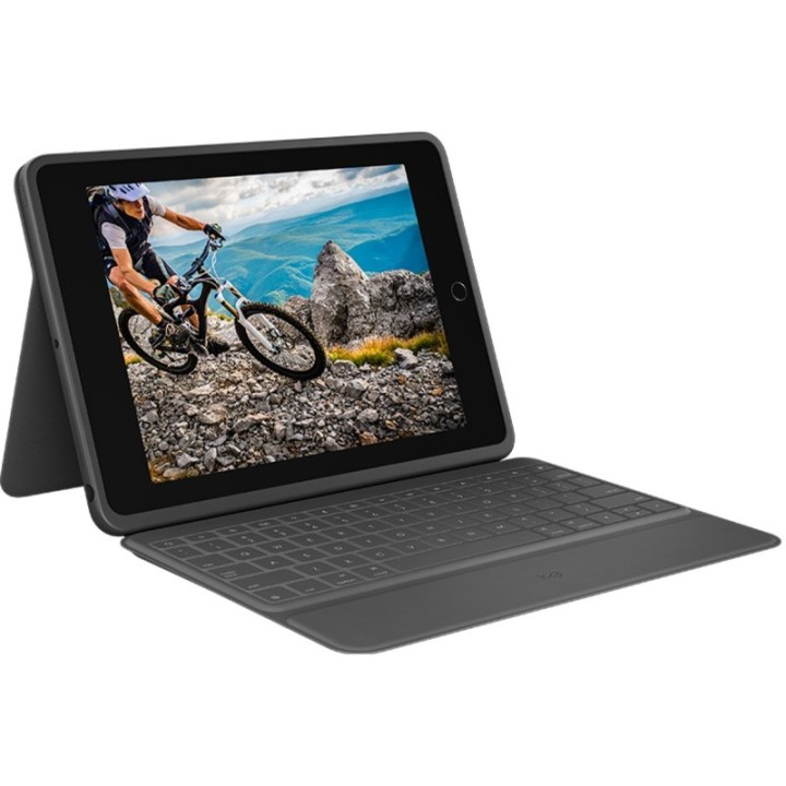logitech funda logitech rugged folio negro con teclado para ipad 7ª generacion