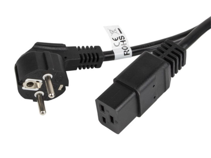 cable lanberg alimentacion cee 7/7 a iec 320 c19 1.8m 16a vde negro