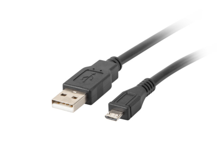 cable usb lanberg 2.0 macho/micro usb macho 0.3m negro