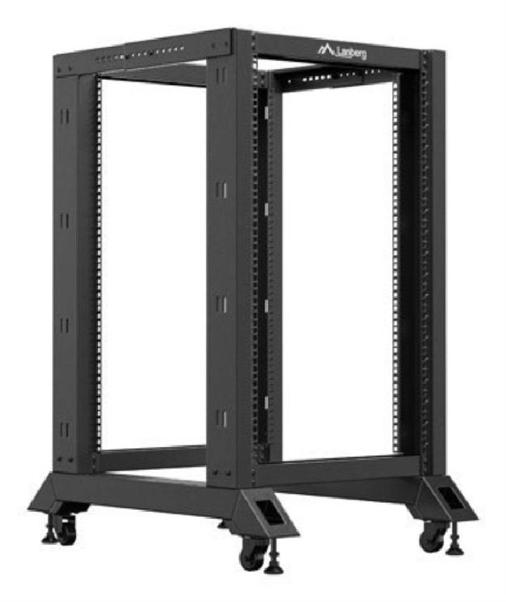 armario lanberg abierto rack 19" 18u 600x800 negro