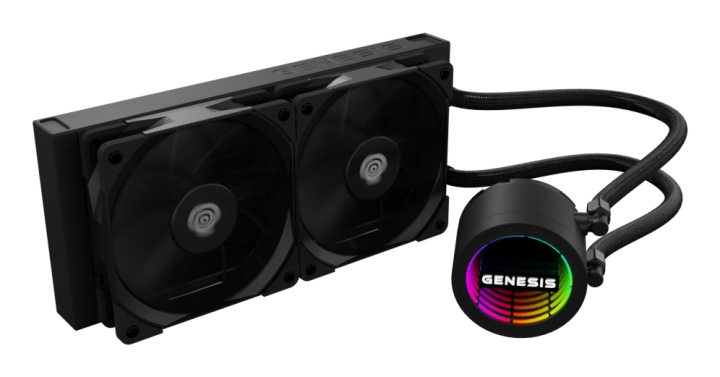 ventilador genesis refrigeracion liquida hydria 240 120mm + pasta termica