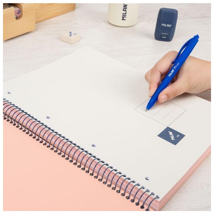 cuad. esp milan a4 120f hztal azul