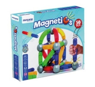 set 36 pz. construcciones magnetics miniland 94105