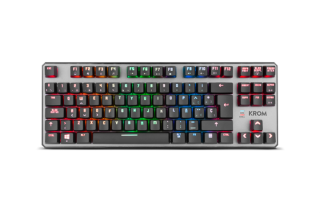 teclado gaming krom kernel tkl usb retroiluminado mecanico negro