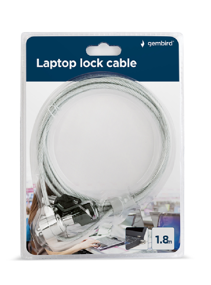 cable seguridad para portatil gembird con llave