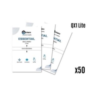 qcharx international laminas de proteccion frontales qcharx hidrogel essential hd para qx1 lite 50 u