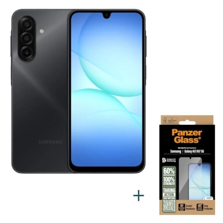 samsung galaxy a17 128gb 4g negro+prot panzerglass