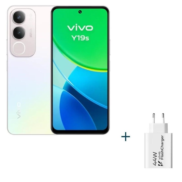 vivo y19s 6.68" 8gb +8gb 256g p.silve+cargador 44w