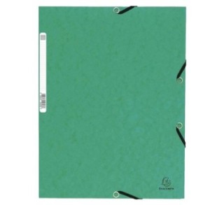 carpeta gomas carton exacompta 3 solapas verde