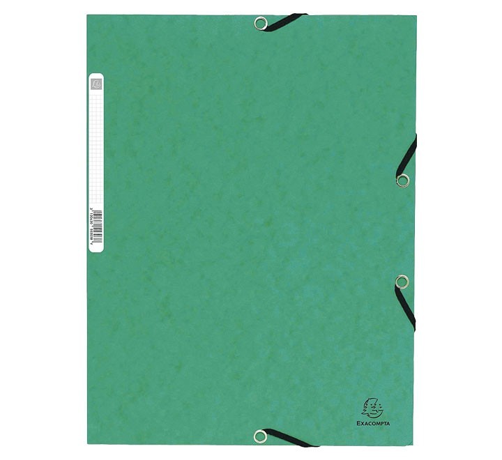 carpeta gomas carton exacompta 3 solapas verde