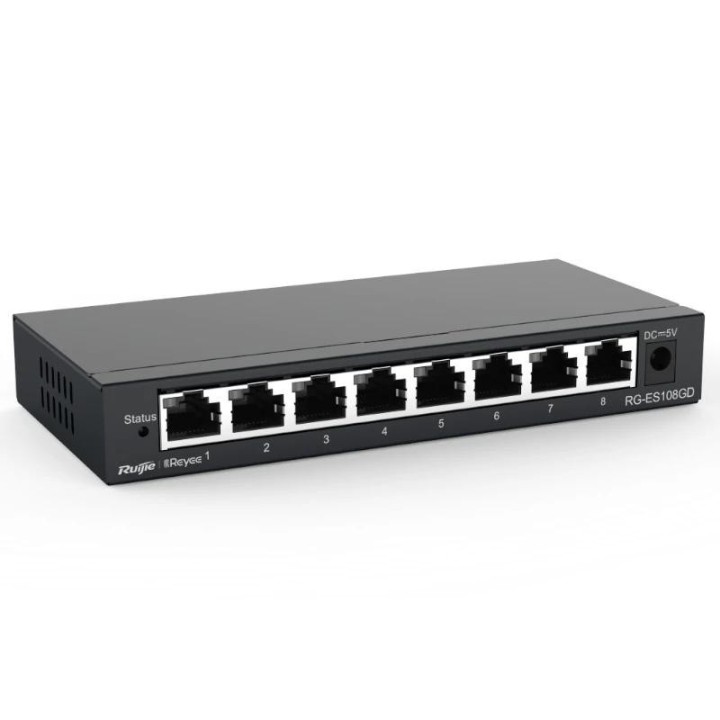 reyee unmanaged switch 8xgb rj45 steel case