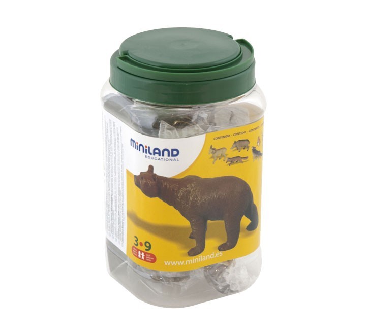 pack 8fig. animales bosque plastico miniland 25126