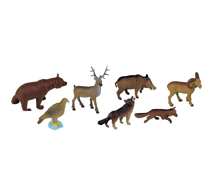 pack 8fig. animales bosque plastico miniland 25126