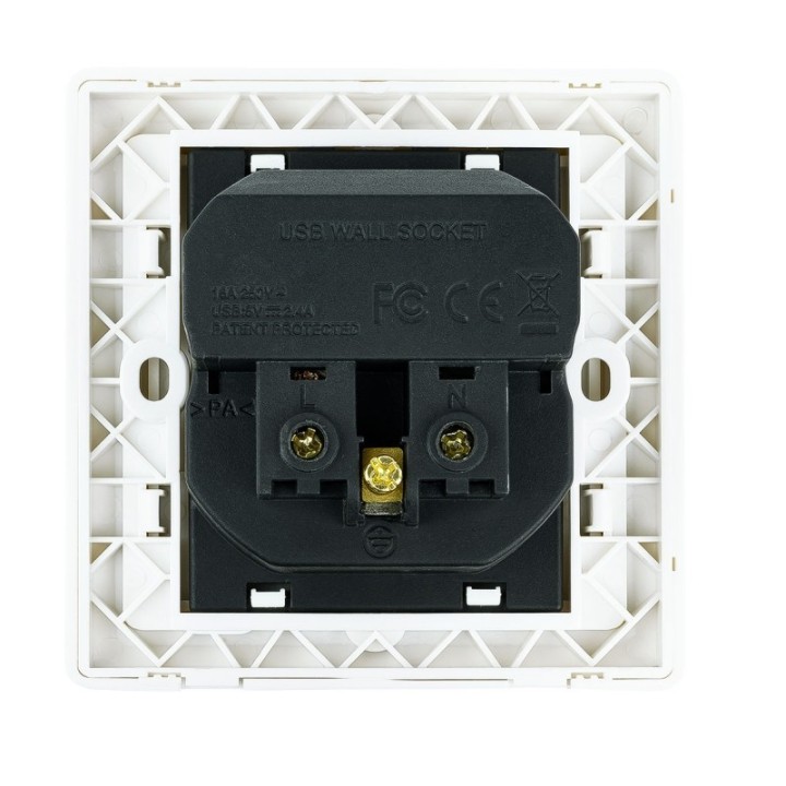 nanocable base de enchufe pared schuko+2usb 2.4a