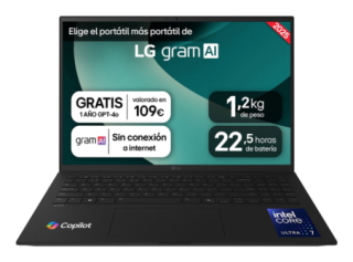 portatil lg gram u7 255h 32gb 1tb 16"wqxga freedos