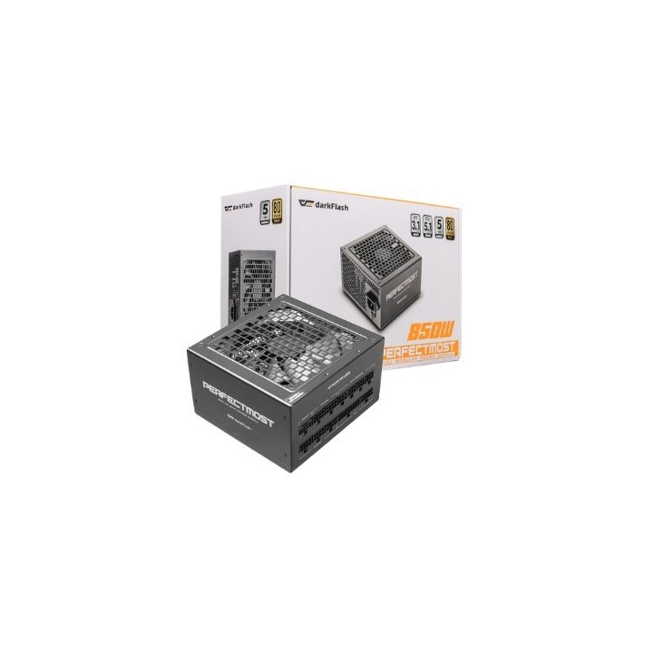 fuente de alimentacion atx darkflash pmt850 negra 850w 80 gold pci 5.1 atx 3.1  full modular