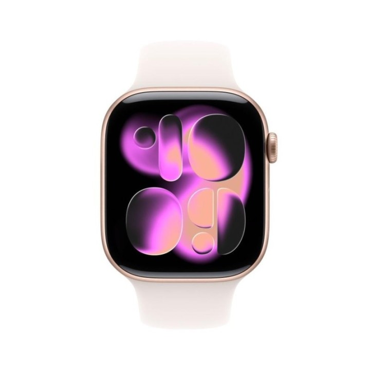 apple smartwatch apple watch s11 gps + cellular 46mm rose gold aluminium case light blush sport ban