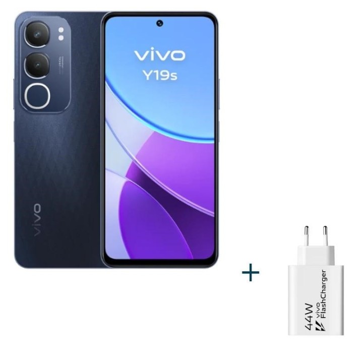 vivo y19s 6.68" 8gb +8gb 256g g.black+cargador 44w