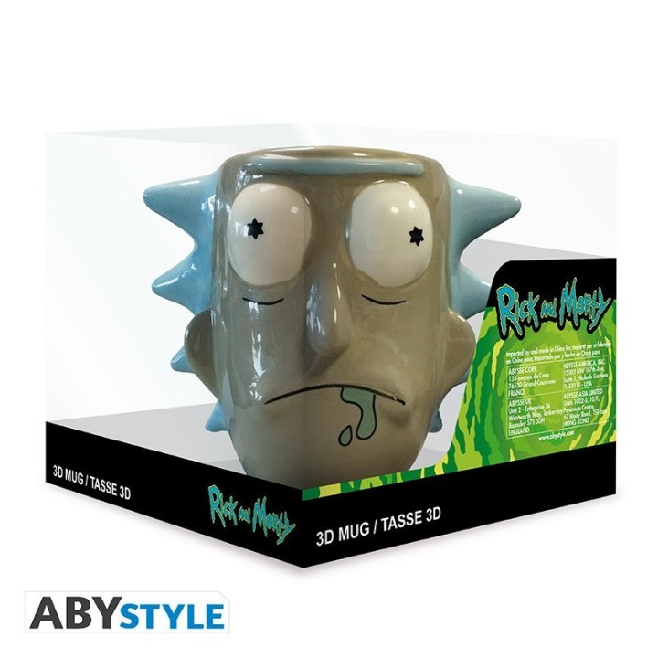 abystyle taza 3d rick y morty rick sanchez