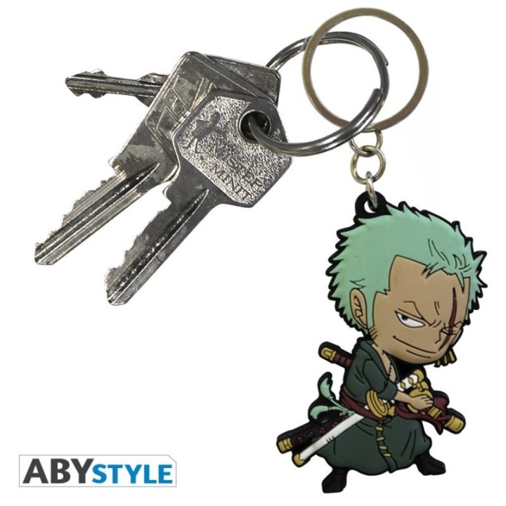 abystyle llavero pvc abystyle one piece zoro super deformed