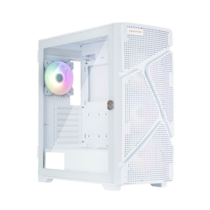 enermax caja ordenador gaming enermax marbleshell ms31 atx cristal templado blanco