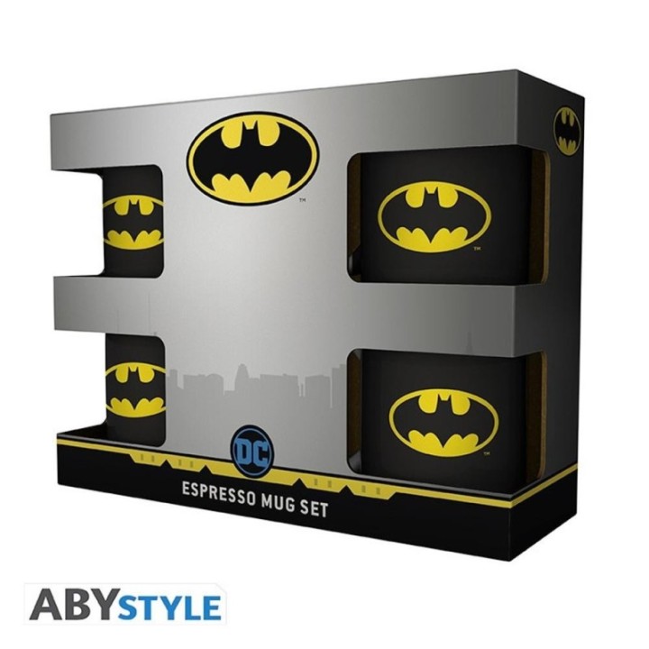 abystyle taza espresso abystyle dc comics batman iconic 110 ml 4 unidades