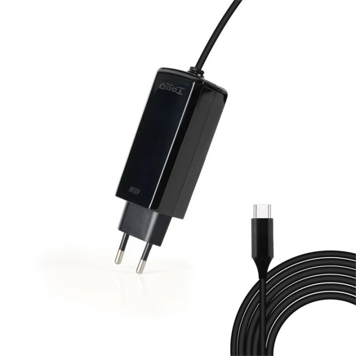 tooq cargador port?til gan usb c pd 45w c?bico