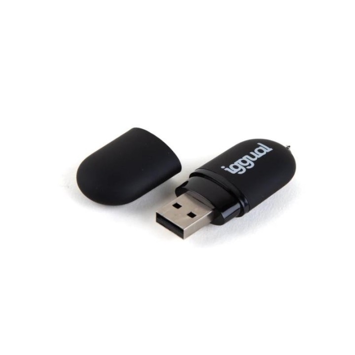 iggual l?piz usb 2.0 16gb pen16 negro con tapa