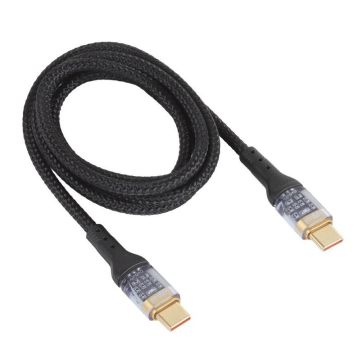 iggual cable usb c a tipo c 3a 100 cm trenzado led