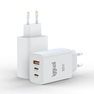 iggual cargador triple usb a + 2 x tipo c gan 65w