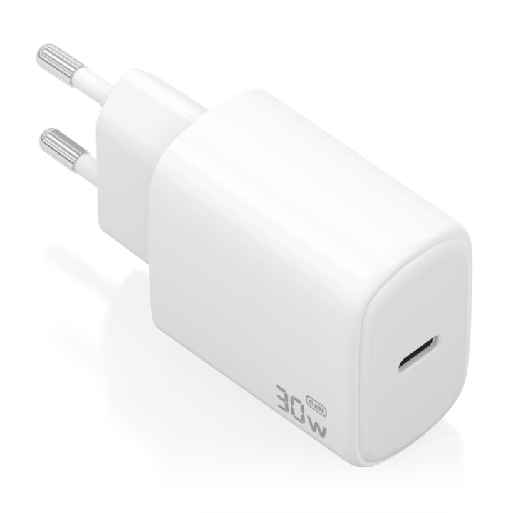 cargador aisens gan 30w 1xusb c pd3.0 blanco
