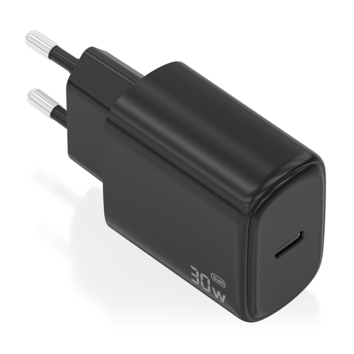 cargador aisens gan 30w 1xusb c pd3.0 negro