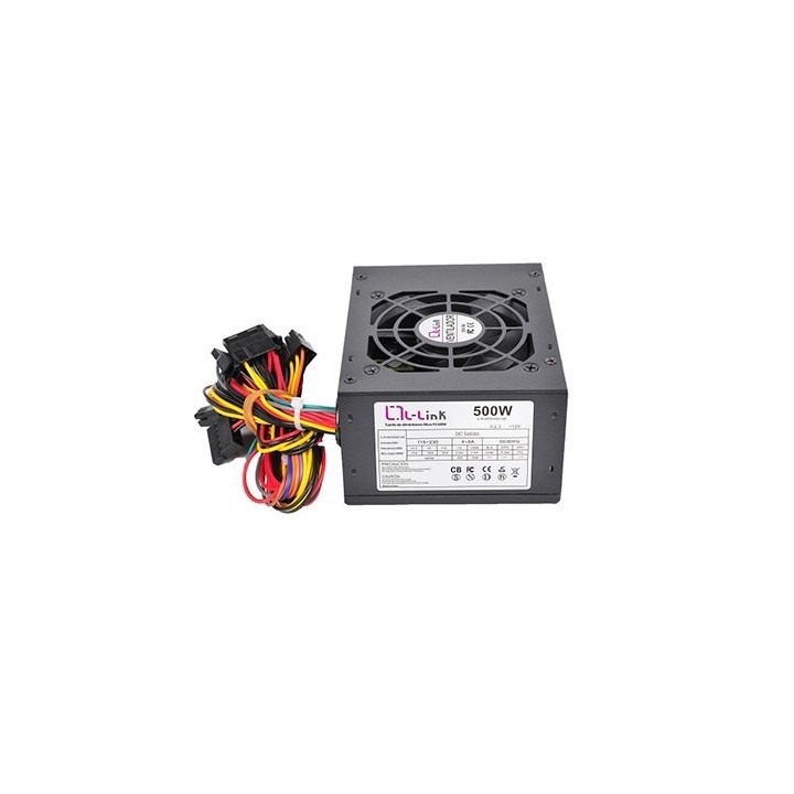 fuente de alimentacion sfx  micro atx l link 500w ll ps micro con interruptor y cable