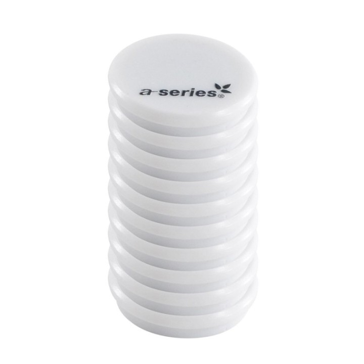 caja 10 imanes a series 32mm as1679 blanco