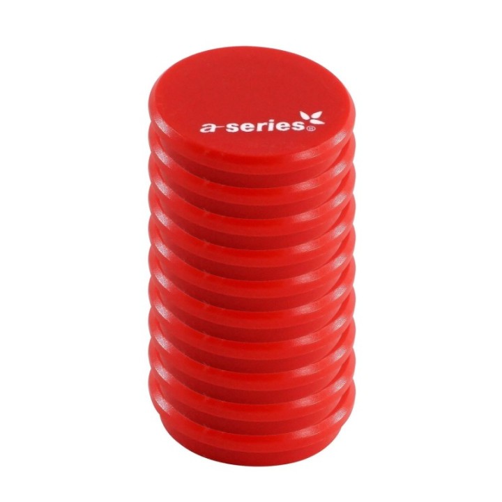 caja 10 imanes a series 32mm as1681 rojo