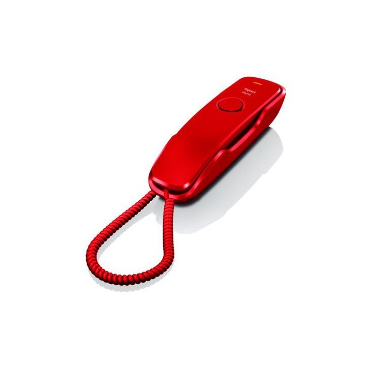 el gigaset da210  es compacto, con cable, sencillo, ideal para llamadas basicas en casa o en la ofic