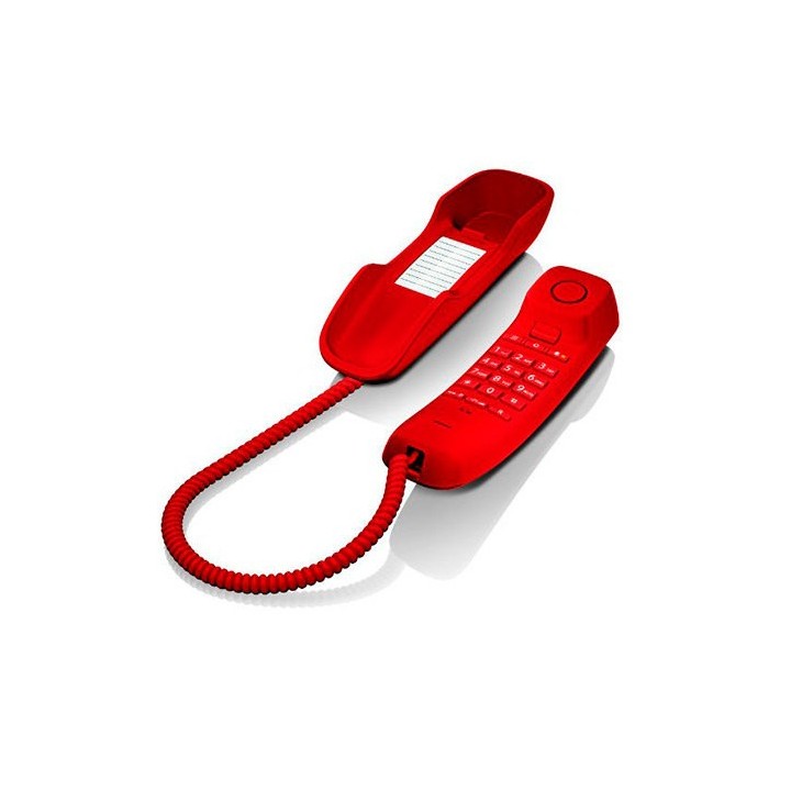 el gigaset da210  es compacto, con cable, sencillo, ideal para llamadas basicas en casa o en la ofic