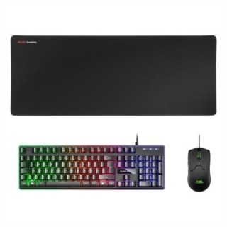 mars gaming kit teclado + mouse raton mars gaming mcpxbpt + alfombrilla portugues