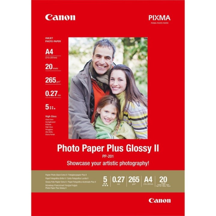 canon papel fotografico canon 2311b019 brillo ii plus pp   201 a4    20 hojas
