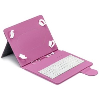 funda tablet maillon urban keyboard usb 9.7" 10.2" rosa
