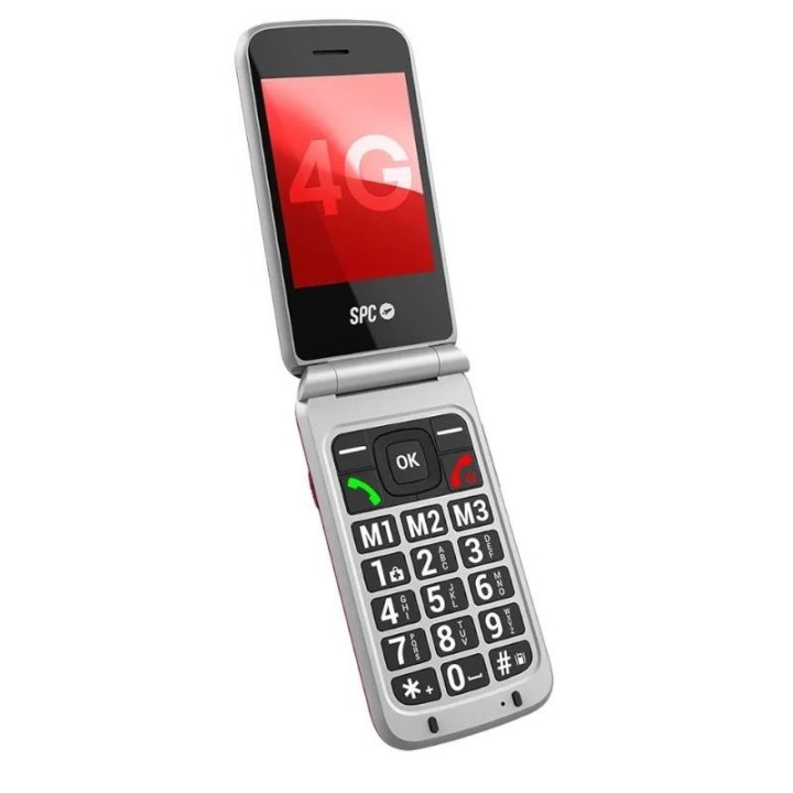 spc 2339n movil stella 3 4g bt fm + dock rojo