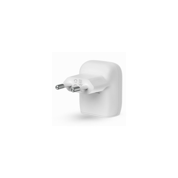 belkin cargador de pared belkin wca006vf1mwh   b6 20w 1x usb tipo c blanco + cable usb tipo c 1m