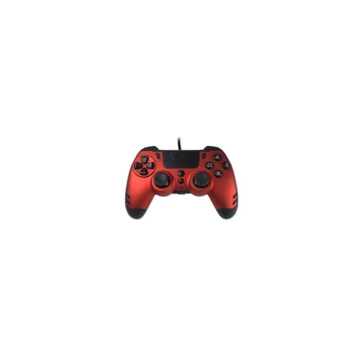 gamepad wireless lexip ps4 pc steelplay ruby red 4 back paddles 600mah dongle dual vibration system