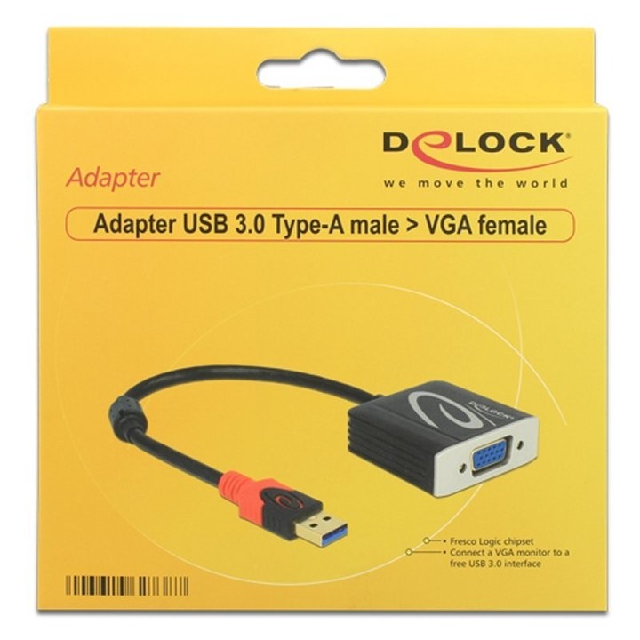 delock adaptador usb 3.0 tipo a macho a vga hembra